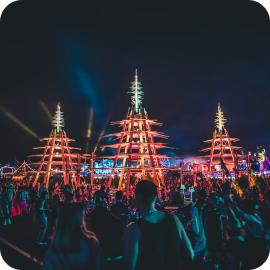 Imagem de uma multidão em um show